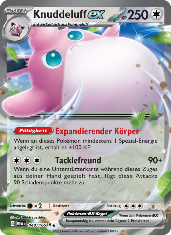 Knuddeluff-ex 040 — 151 (German Pokémon TCG card)