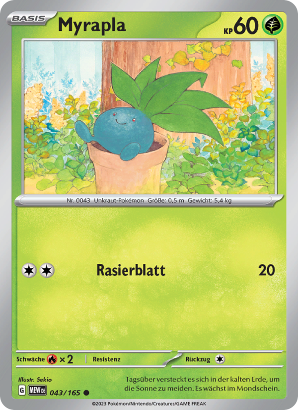Myrapla 043 — 151 (German Pokémon TCG card)