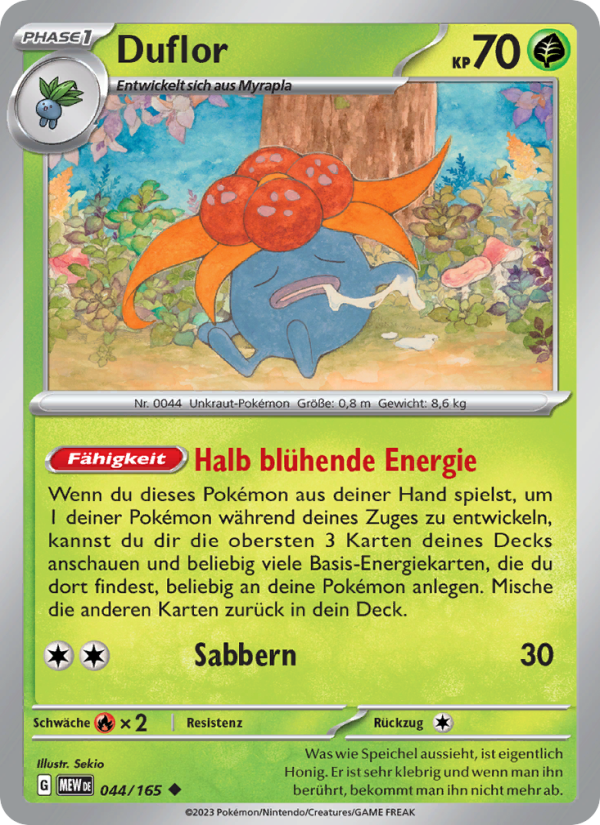 Duflor 044 — 151 (German Pokémon TCG card)