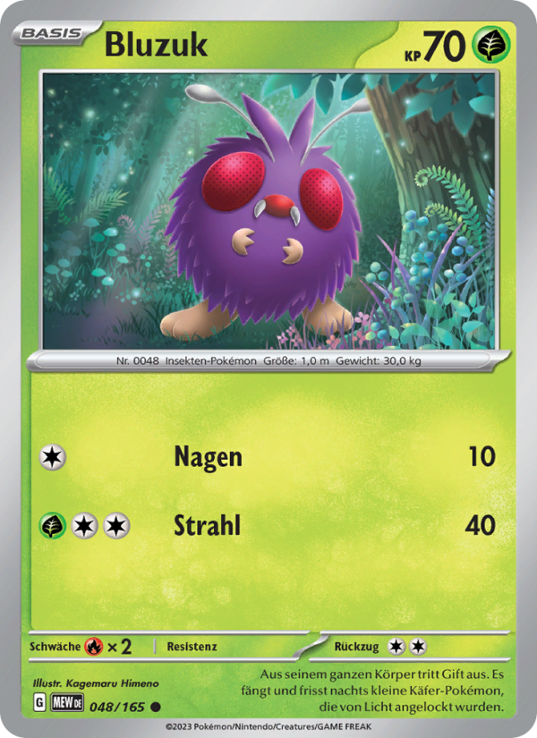 Bluzuk 048 — 151 (German Pokémon TCG card)