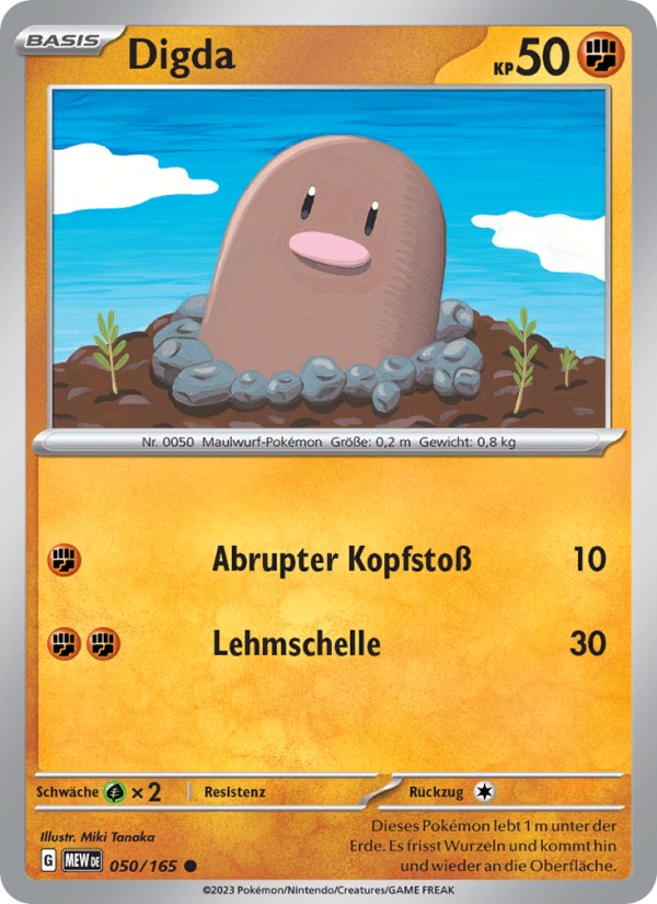 Digda 050 — 151 (German Pokémon TCG card)