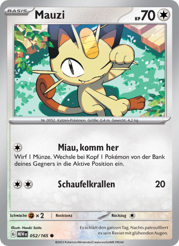Mauzi 052 — 151 (German Pokémon TCG card)