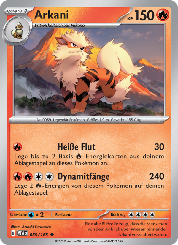 Arkani 059 — 151 (German Pokémon TCG card)