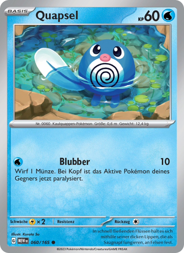 Quapsel 060 — 151 (German Pokémon TCG card)