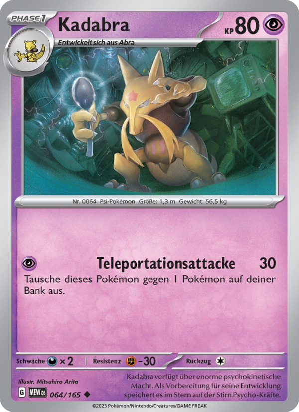 Kadabra 064 — 151 (German Pokémon TCG card)