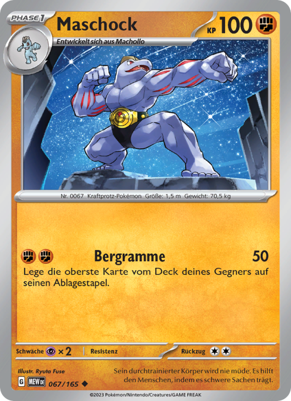 Maschock 067 — 151 (German Pokémon TCG card)
