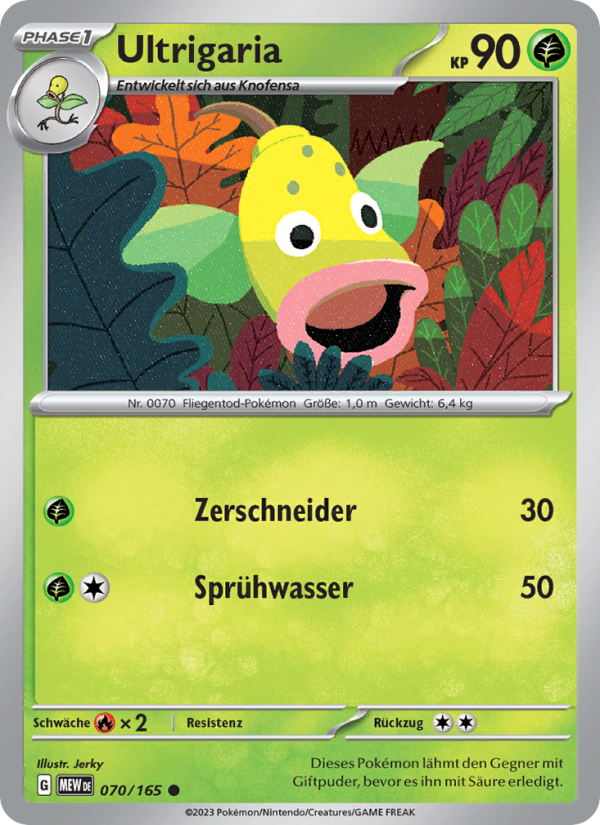 Ultrigaria 070 — 151 (German Pokémon TCG card)