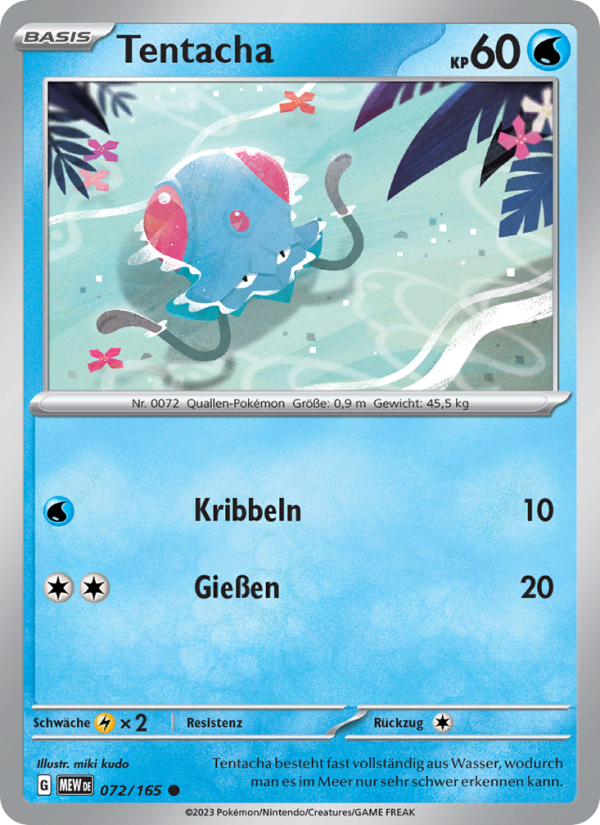 Tentacha 072 — 151 (German Pokémon TCG card)
