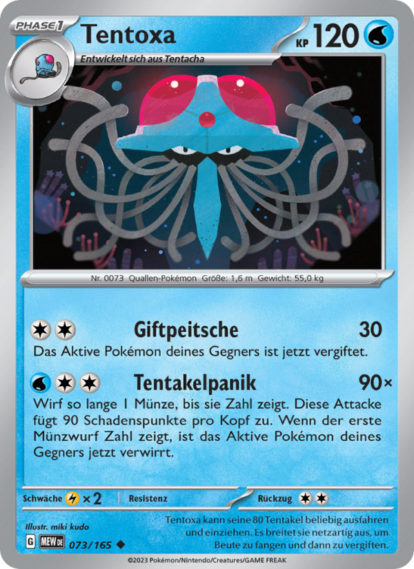 Tentoxa 073 — 151 (German Pokémon TCG card)