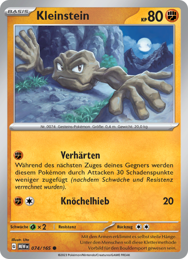 Kleinstein 074 — 151 (German Pokémon TCG card)