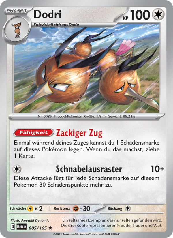 Dodri 085 — 151 (German Pokémon TCG card)