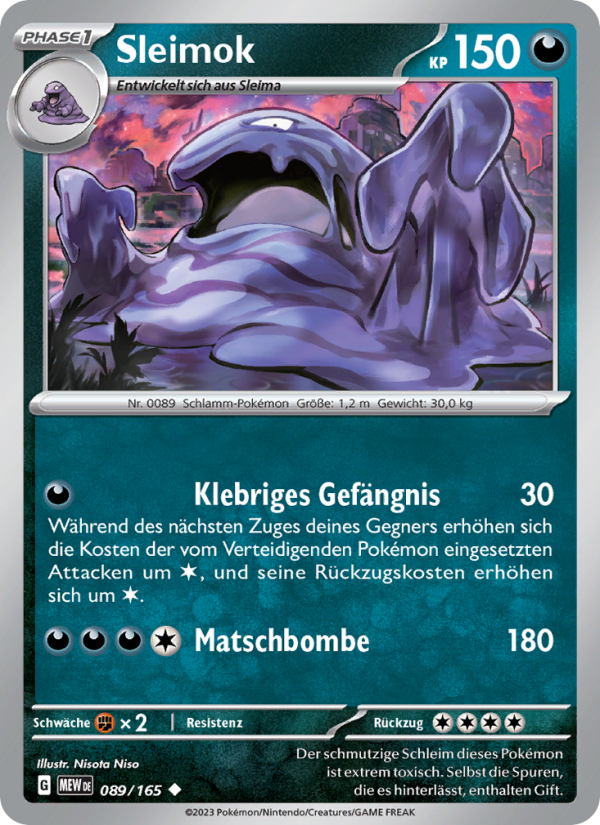 Sleimok 089 — 151 (German Pokémon TCG card)