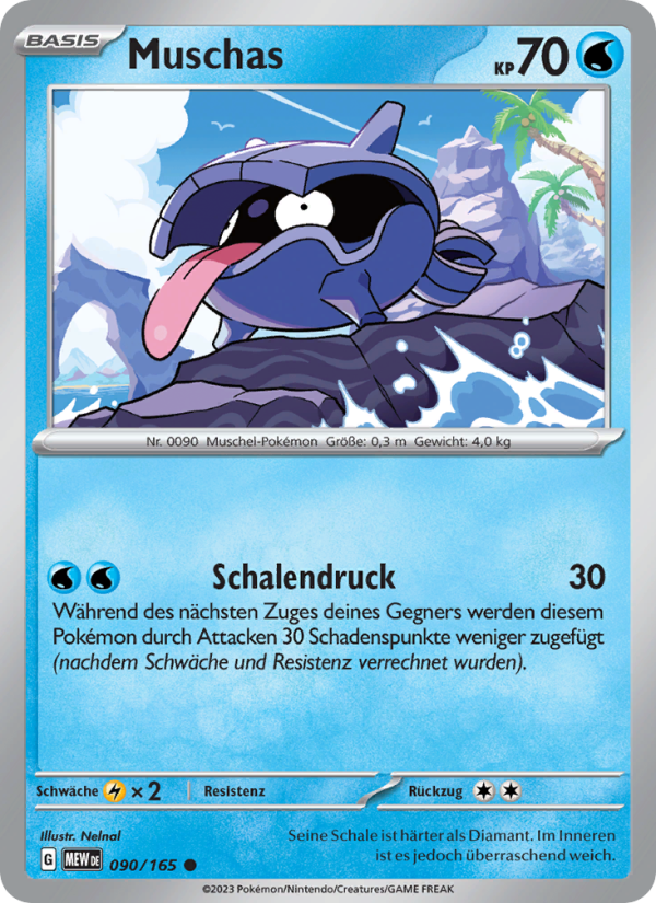 Muschas 090 — 151 (German Pokémon TCG card)