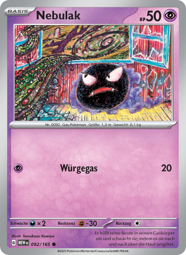 Nebulak 092 — 151 (German Pokémon TCG card)