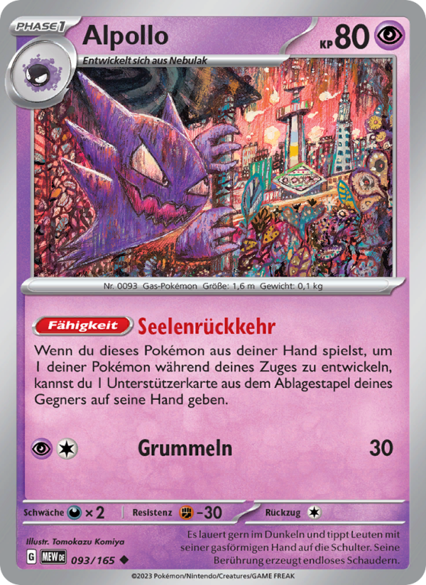 Alpollo 093 — 151 (German Pokémon TCG card)