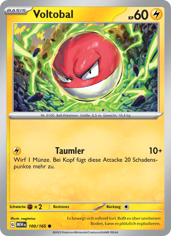 Voltobal 100 — 151 (German Pokémon TCG card)