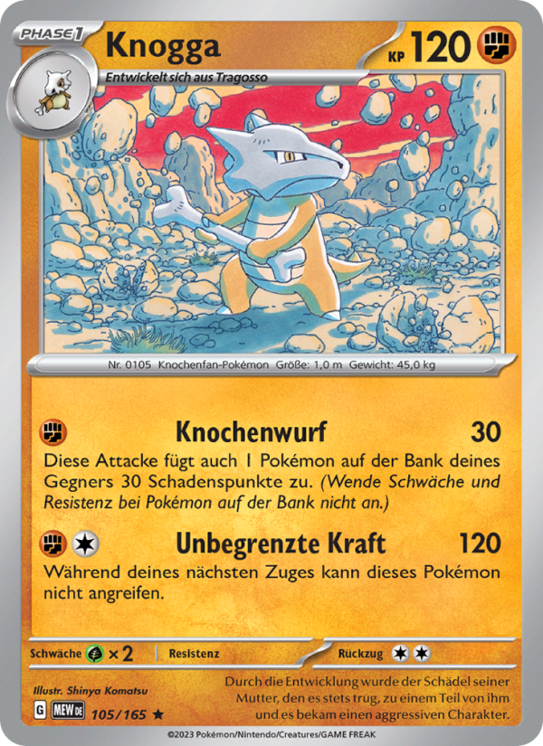 Knogga 105 — 151 (German Pokémon TCG card)