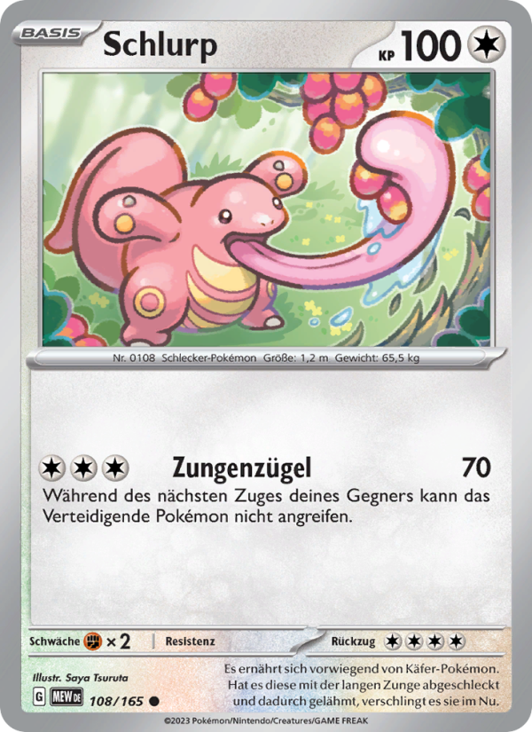 Schlurp 108 — 151 (German Pokémon TCG card)