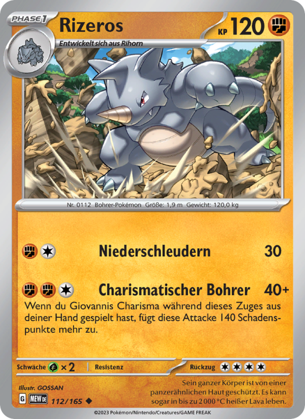 Rizeros 112 — 151 (German Pokémon TCG card)