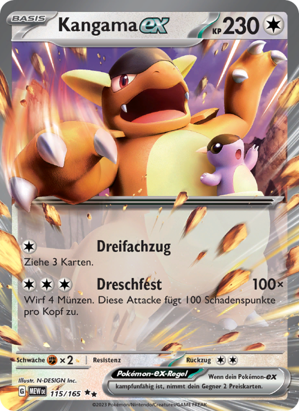 Kangama-ex 115 — 151 (German Pokémon TCG card)