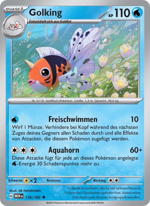 Golking 119 — 151 (German Pokémon TCG card)