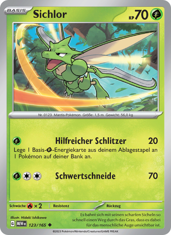 Sichlor 123 — 151 (German Pokémon TCG card)