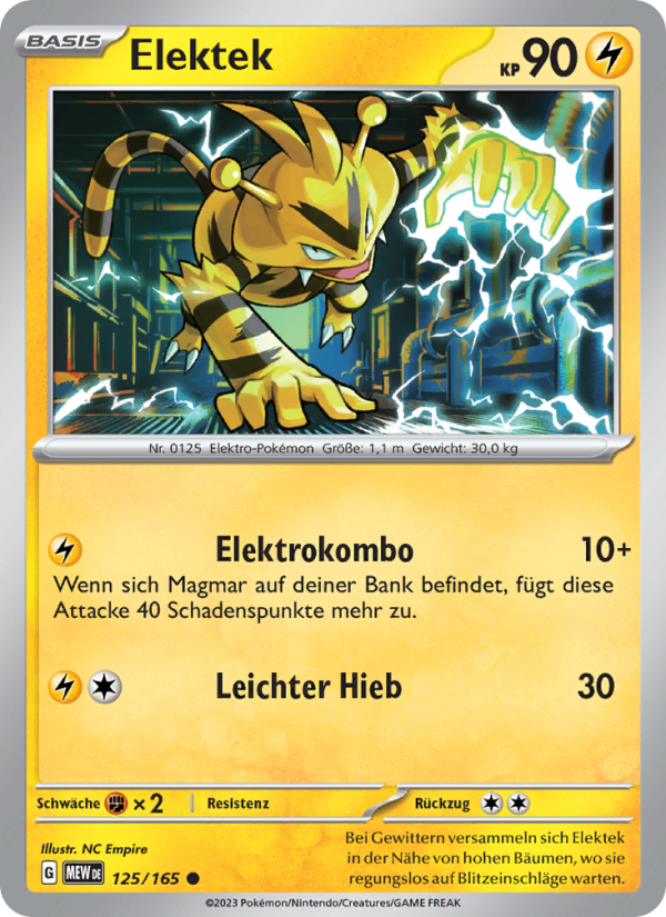 Elektek 125 — 151 (German Pokémon TCG card)