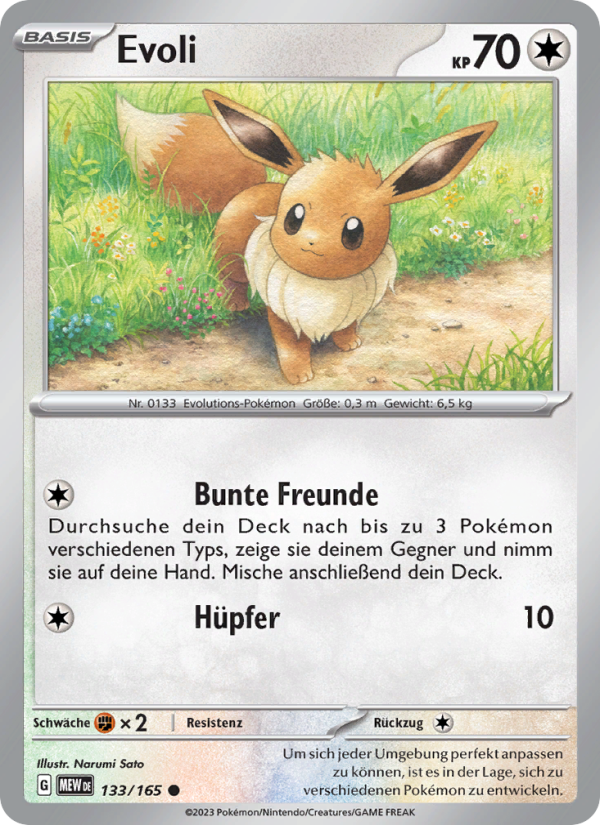 Evoli 133 — 151 (German Pokémon TCG card)