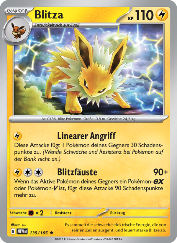 Blitza 135 — 151 (German Pokémon TCG card)