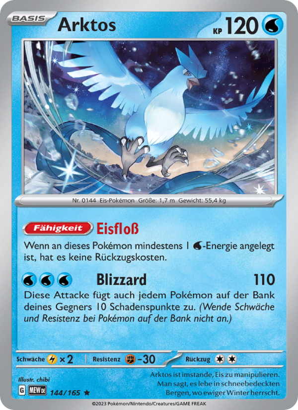 Arktos 144 — 151 (German Pokémon TCG card)