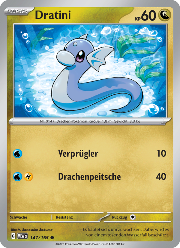 Dratini 147 — 151 (German Pokémon TCG card)