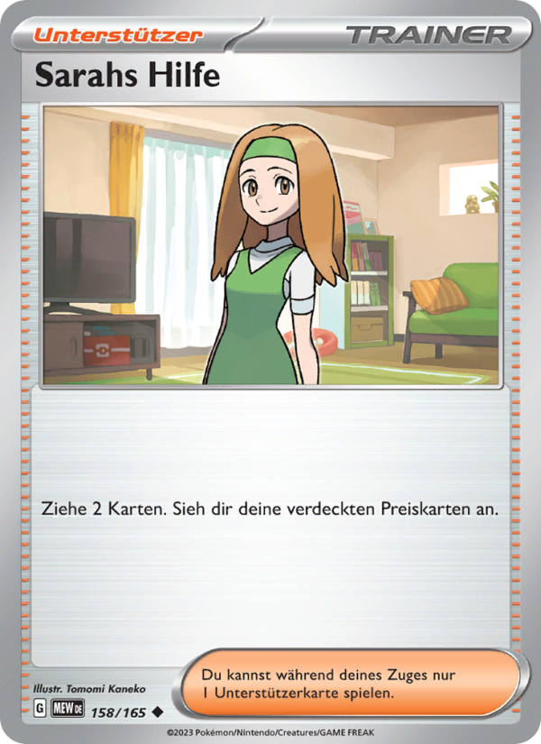 Sarahs Hilfe 158 — 151 (German Pokémon TCG card)