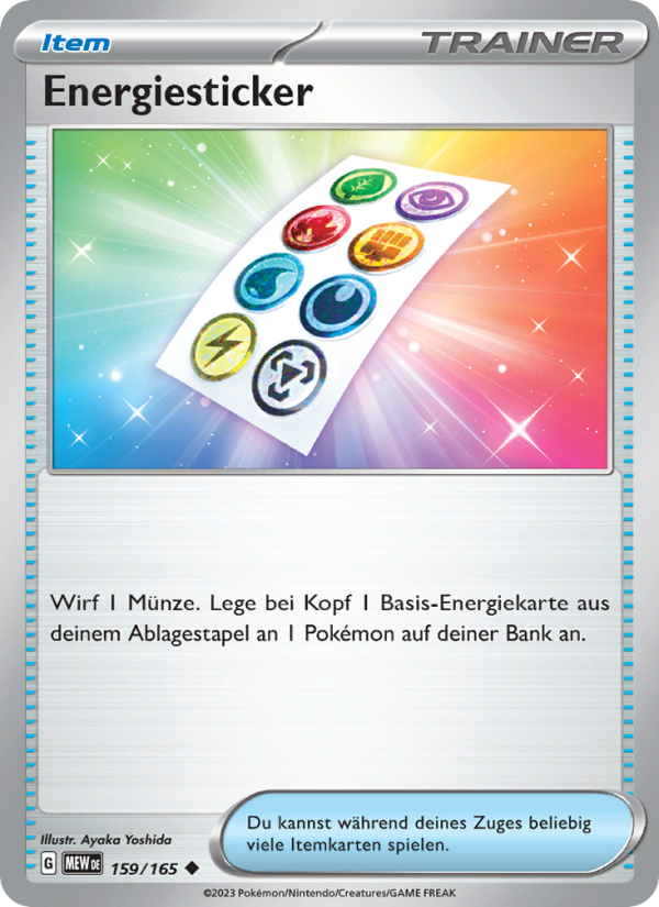Energiesticker 159 — 151 (German Pokémon TCG card)