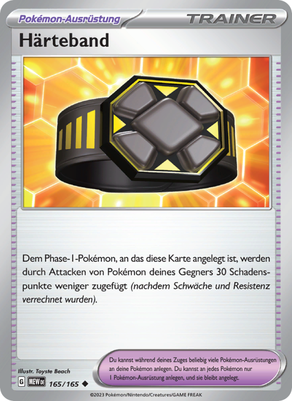 Härteband 165 — 151 (German Pokémon TCG card)