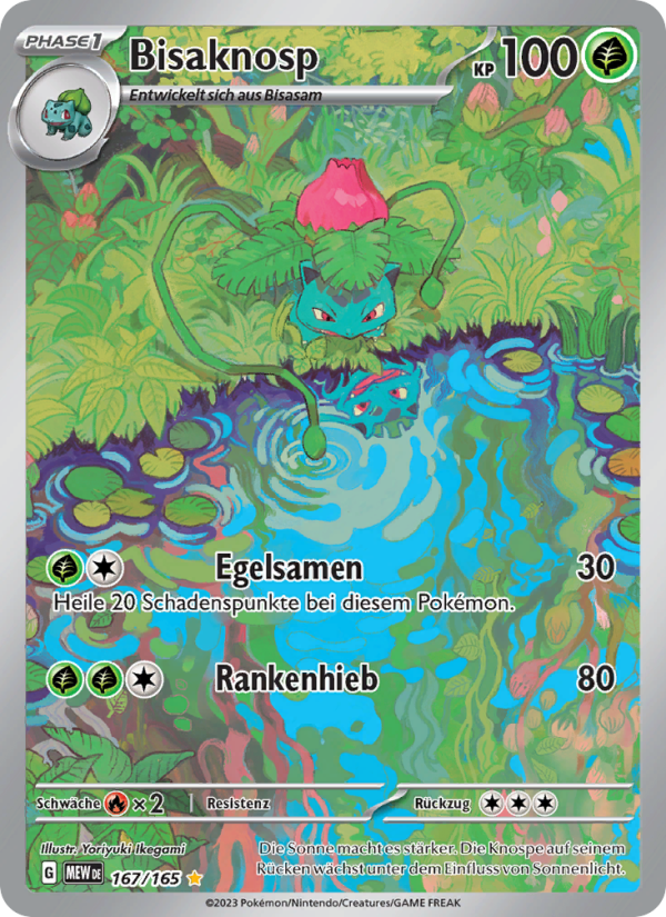 Bisaknosp 167 — 151 (German Pokémon TCG card)
