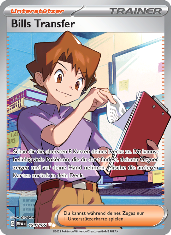 Bills Transfer 194 — 151 (German Pokémon TCG card)