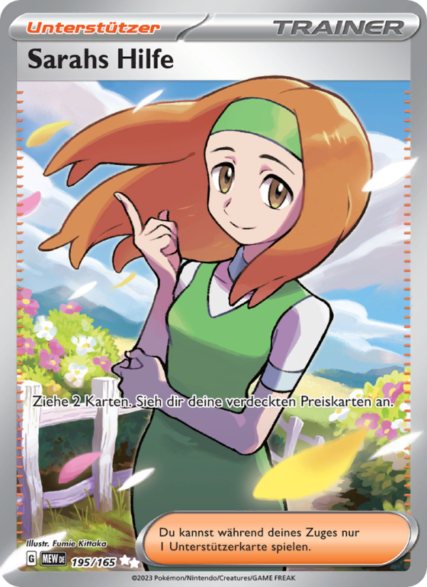 Sarahs Hilfe 195 — 151 (German Pokémon TCG card)