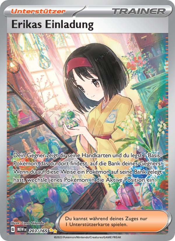 Erikas Einladung 203 — 151 (German Pokémon TCG card)