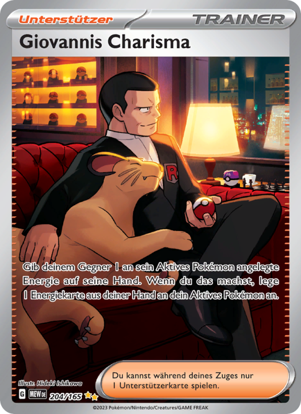 Giovannis Charisma 204 — 151 (German Pokémon TCG card)