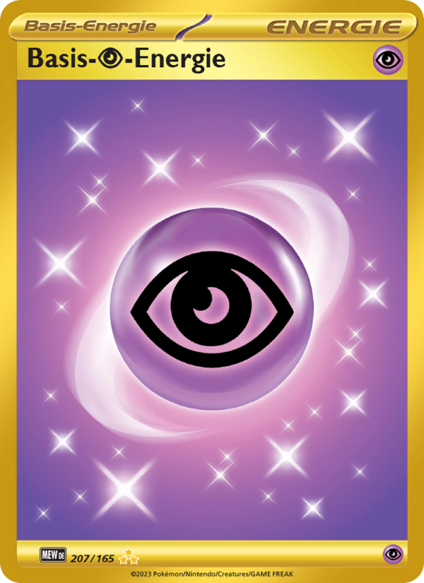 Basis-Psychic-Energie 207 — 151 (German Pokémon TCG card)