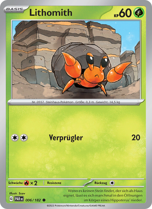 Lithomith 006 — Paradox Rift (German Pokémon TCG card)
