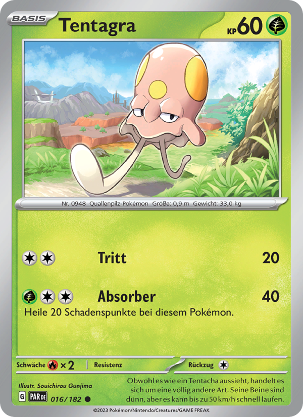 Tentagra 016 — Paradox Rift (German Pokémon TCG card)