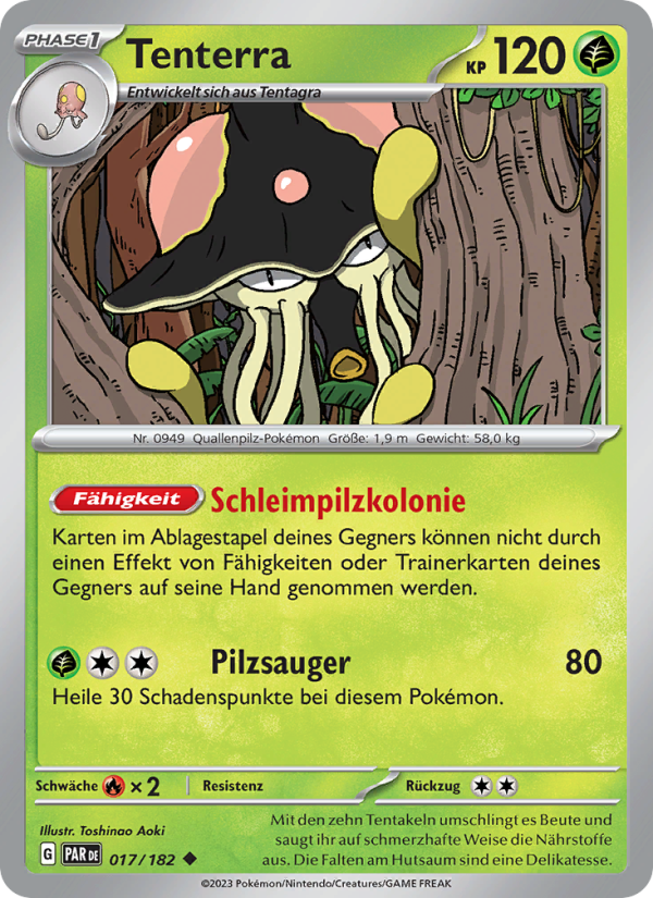 Tenterra 017 — Paradox Rift (German Pokémon TCG card)