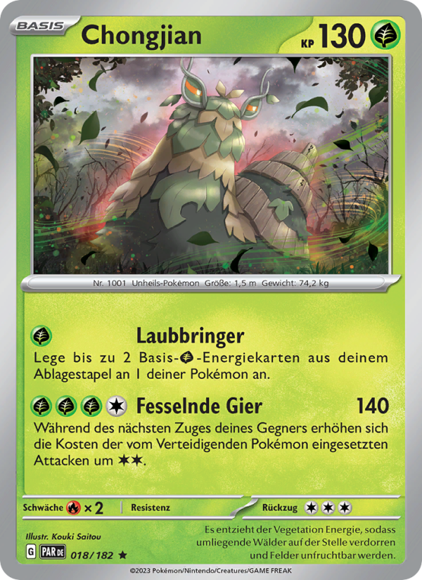 Chongjian 018 — Paradox Rift (German Pokémon TCG card)