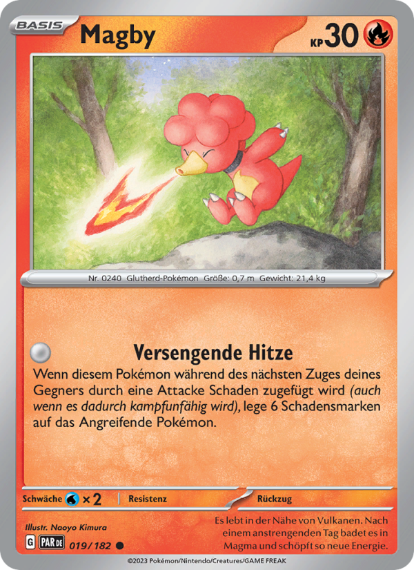 Magby 019 — Paradox Rift (German Pokémon TCG card)