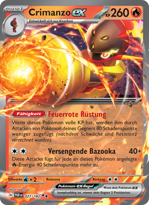 Crimanzo-ex 027 — Paradox Rift (German Pokémon TCG card)