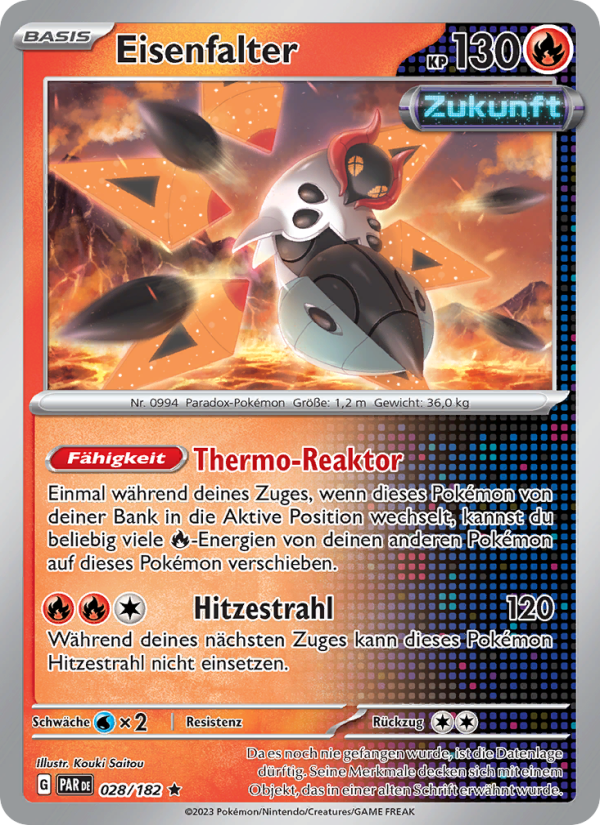 Eisenfalter 028 — Paradox Rift (German Pokémon TCG card)