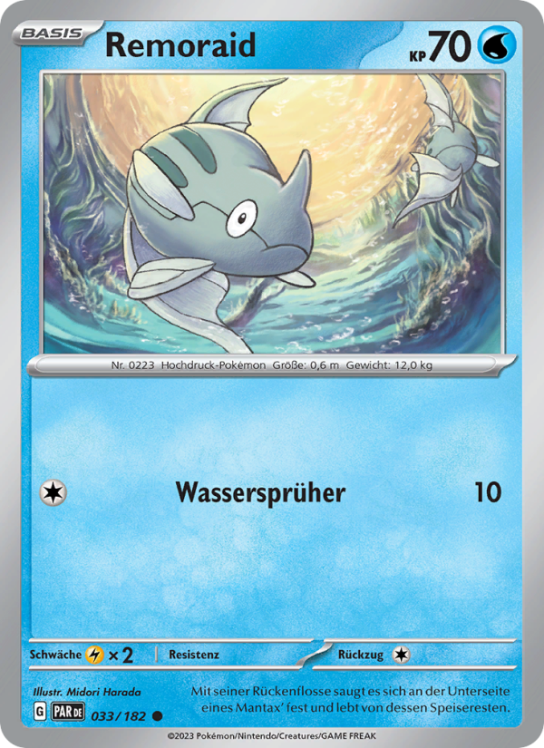 Remoraid 033 — Paradox Rift (German Pokémon TCG card)
