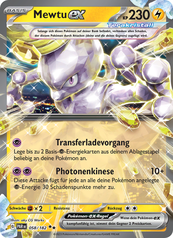 Mewtu-ex 058 — Paradox Rift (German Pokémon TCG card)
