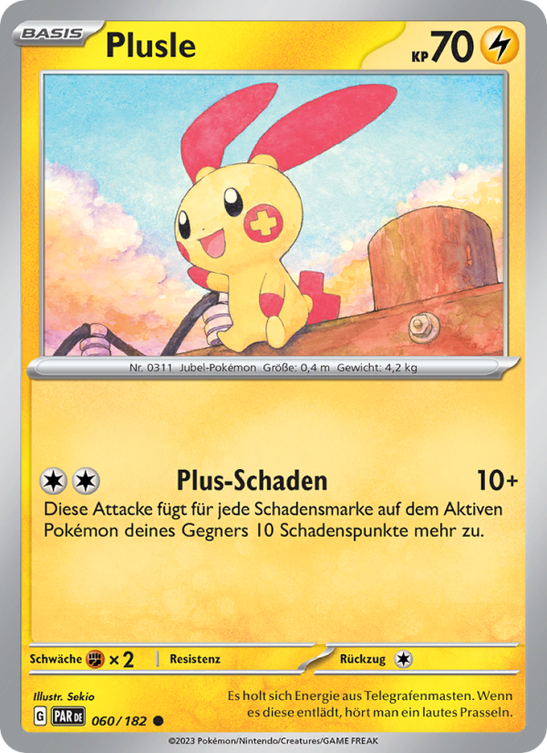 Plusle 060 — Paradox Rift (German Pokémon TCG card)